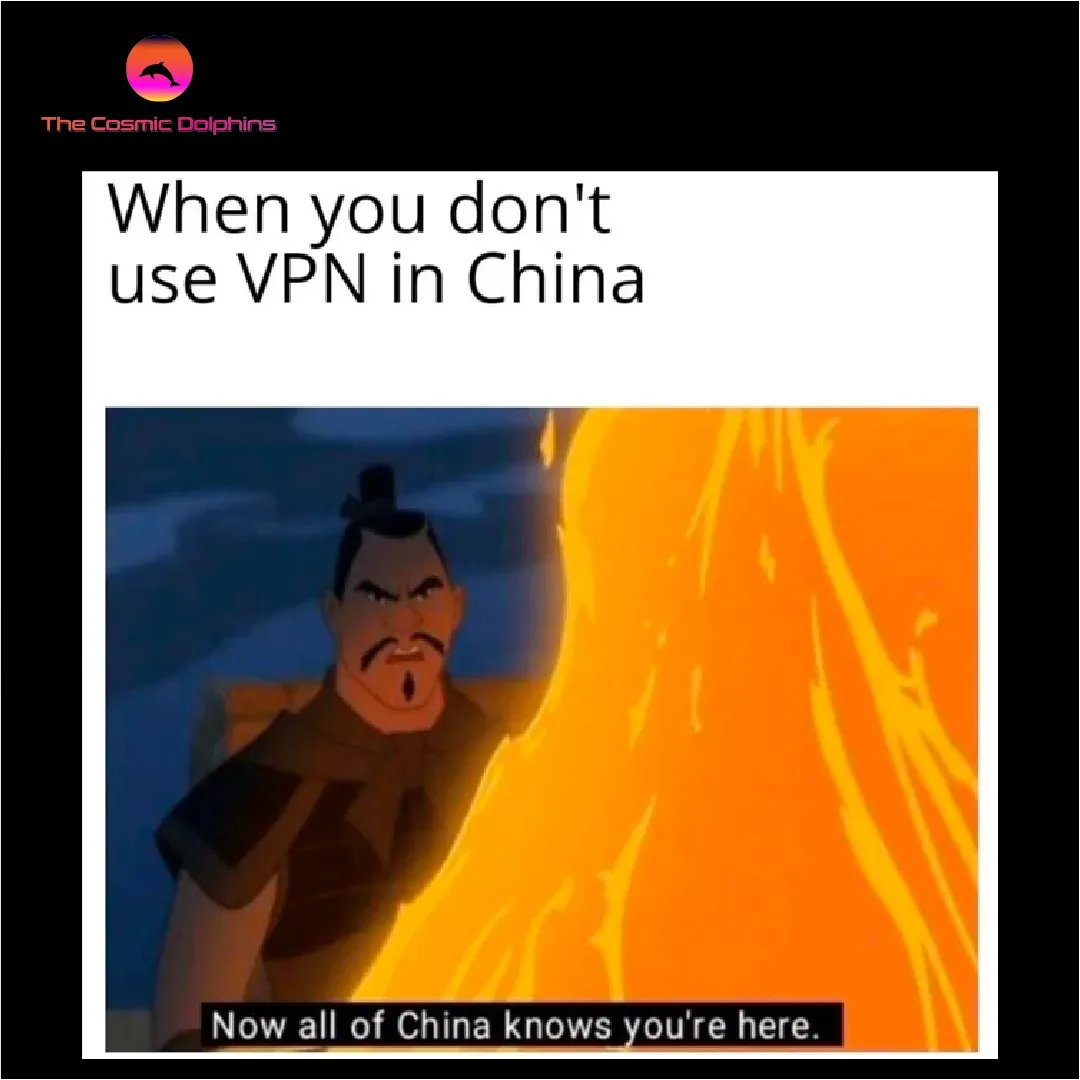 cosmic_dolphins's tweet photo. When you don't use a VPN in China
.
.
.
#cosmic #wekeepsharksaway #cosmicwave #cybersecurityawareness #hackerspace #cybersecurityexpert #cybersecuritynews #firewall #smartphone #pro #cybersecurity #hacking #dataprotection #cybercrime #ethicalhacking #security #technology https://t.co/AHLIoJjUQZ