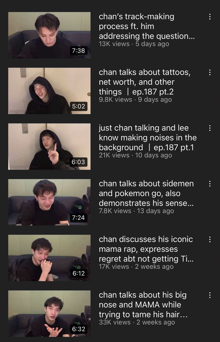 witch1vy's tweet photo. every time we talk about chan watches everything it’s still so funny how he knows about the YouTube channel called hongjoong’s pinky, he even knew the intro song by heart😭

https://t.co/52xtPjWkpk