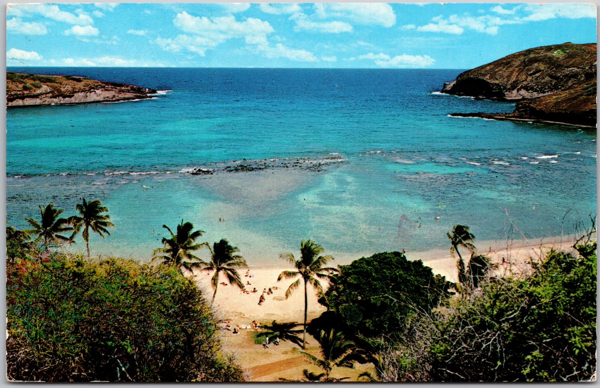 Hanauma Bay Hawaii - Blue-Green Water - Sparkling White Sand Beach - East Honolulu Postcard ebay.com/itm/3744228919…