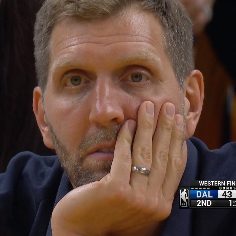 BricePaterik's tweet photo. Dirk watching this team get shmacked on his statue day. https://t.co/Bu1FpfynLC