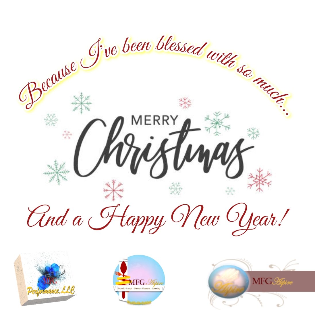 mfgaspire's tweet photo. Lord you've blessed my businesses and household with plenty of miracles and grace... for that I thank you! 😊 May you all have a wonderful Christmas and a happy new year! 🎄💓🎁 #mfgaspire #mfgperformancellc #merrychristmas #family https://t.co/GK4rJEbqnA