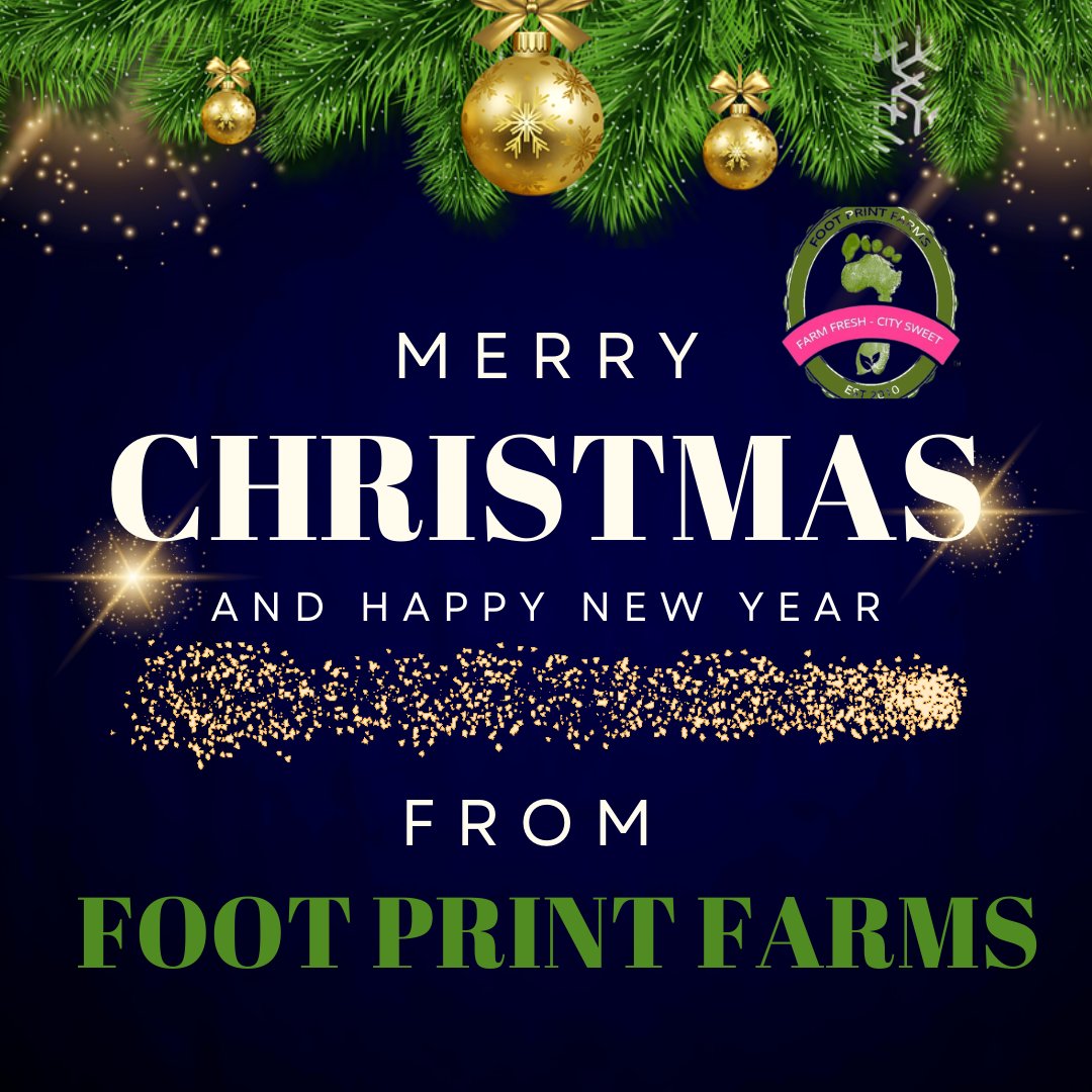 Merry Christmas from all of us at Foot Print Farms! May the joy of the season linger in your heart all the New Year.  We'd like to thank you for following us on our social media platform!