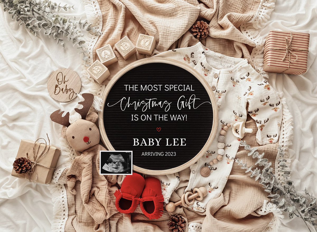 votetylerlee's tweet photo. Merry Christmas! We are happy, healthy…and PREGNANT! Excited to announce a new addition to our family Coming Summer 2023!
#babylee #babydue2023 #mommytobe #babyontheway #firstbaby #parentstobe #pregnancyannouncement #momanddadtobe https://t.co/bnKzITUbxD