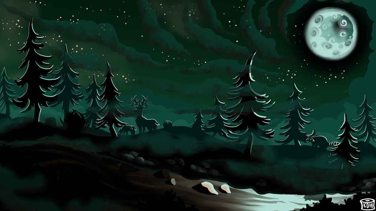 Hey everybody! Merry Christmas and Happy Holidays to everyone in Twitterland! 🎄❄️☃️

No snow for us. In fact, it's 60 degrees and humid. I think Oregon is having hot flashes. 😂

"Mists of the Forest"
Digital Drawing
March 2019

#digitalart #xmas #artwork #drawing