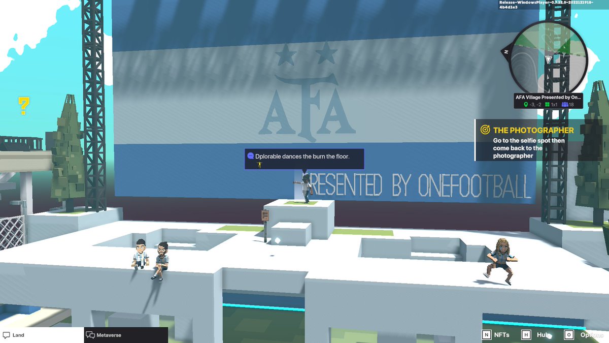 Dpl0rable's tweet photo. @TheSandboxGame @aera_football @Argentina I dived in the AFA Village presented by OneFootball, check out my screenshot 👇⚽ https://t.co/KUFmZZkXSl