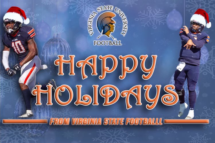 Appreciate the Holiday wishes🎄from <a href="/FairmontStateFB/">Fairmont State Football</a> <a href="/UFOilersFB/">UF Football</a> @EHCFootball <a href="/VSUsports/">VSU Athletics</a>