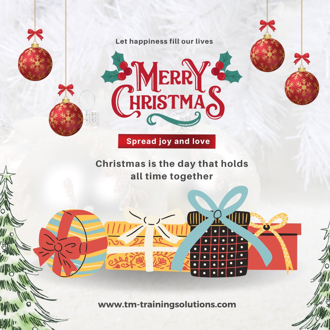 tmtrainings's tweet photo. Happy Christmas Everybody! Spread the love and hope 🎄🎄🎄 #christmas2022 #tmtrainings #FestiveSeason https://t.co/RSANH8bqe0