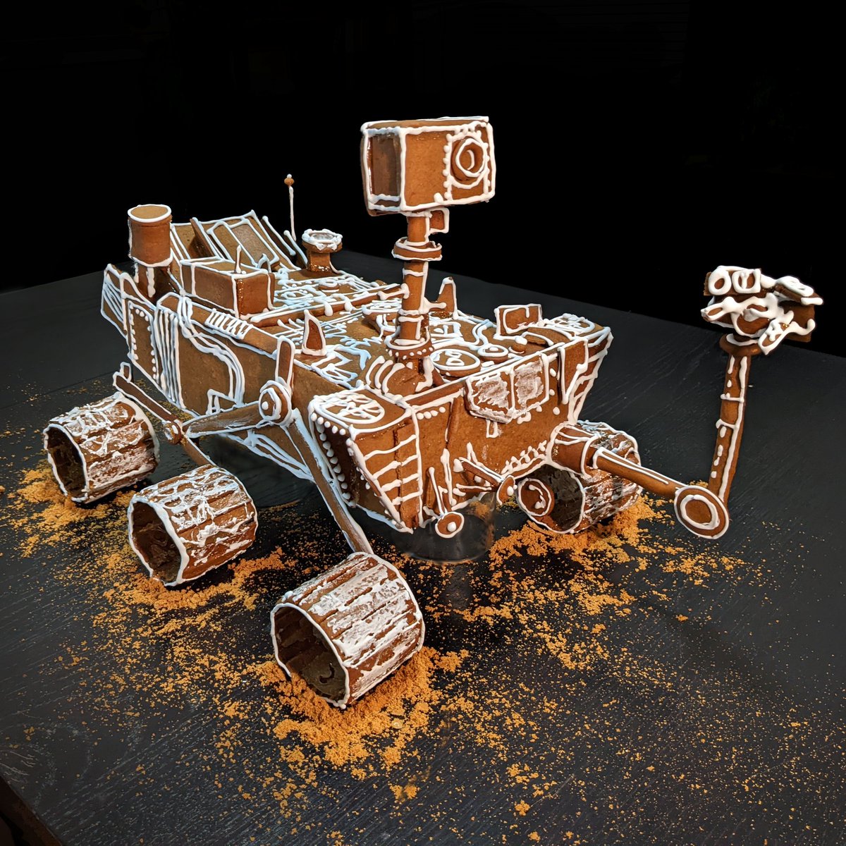 For this year's gingerbread, I made <a href="/MarsCuriosity/">Curiosity Rover</a>!