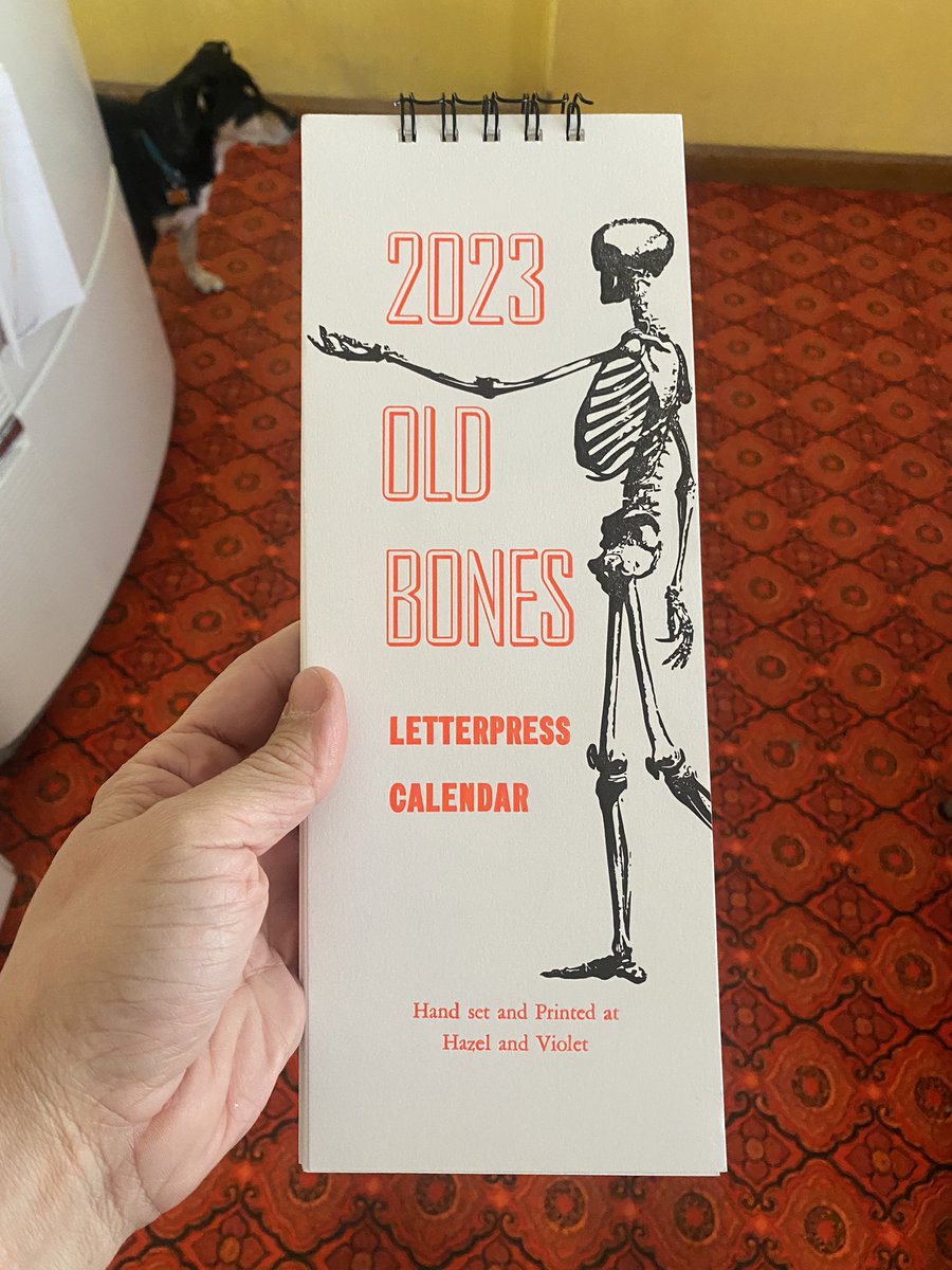 larryolivetree's tweet photo. @nosleeptilltaco a very cool skelly calendar from a letterpress shop. hbu? https://t.co/4yizyYlugU