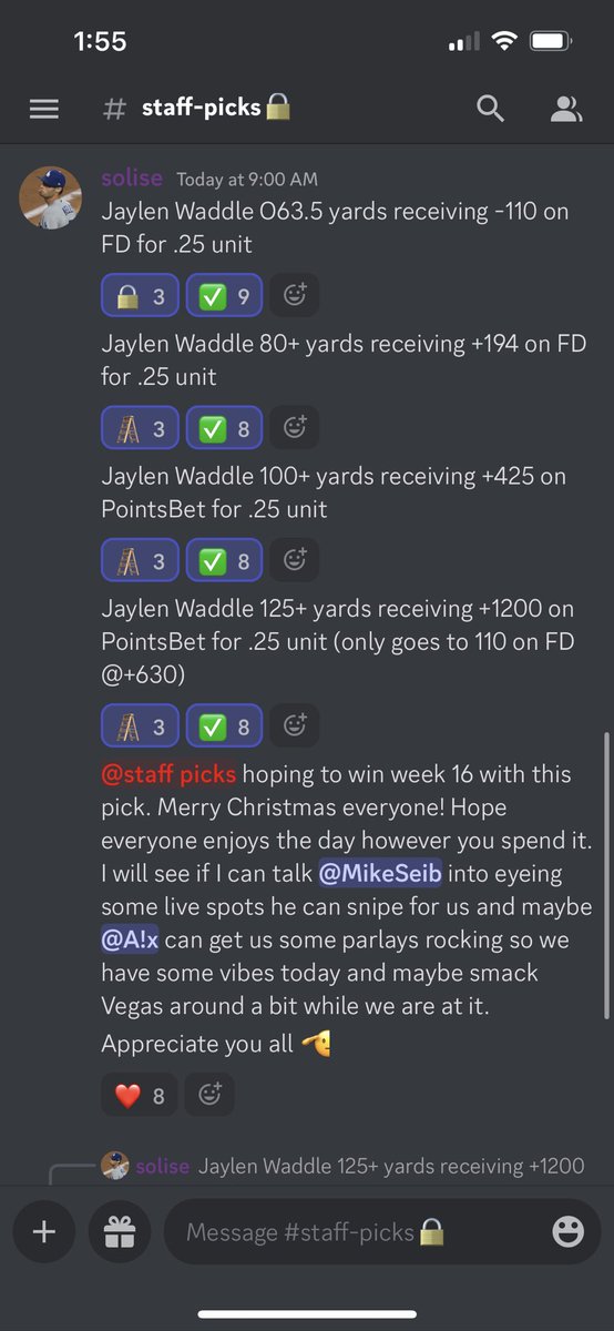 Bringing the new high score in NFL this year to +88.285 units. For free. #gamblingtwitter #MerryChristmas