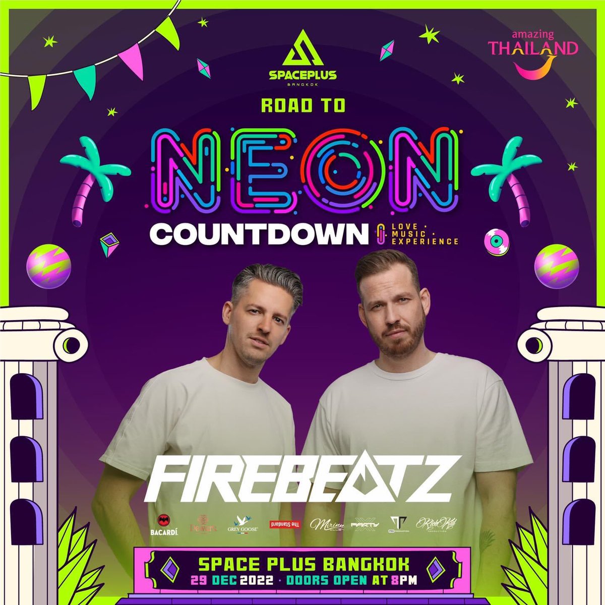 <a href="/Firebeatz/">Firebeatz</a> will be coming 🇹🇭 to perform a pre-party for Neon Countdown @ Space Plus Bangkok 🥳