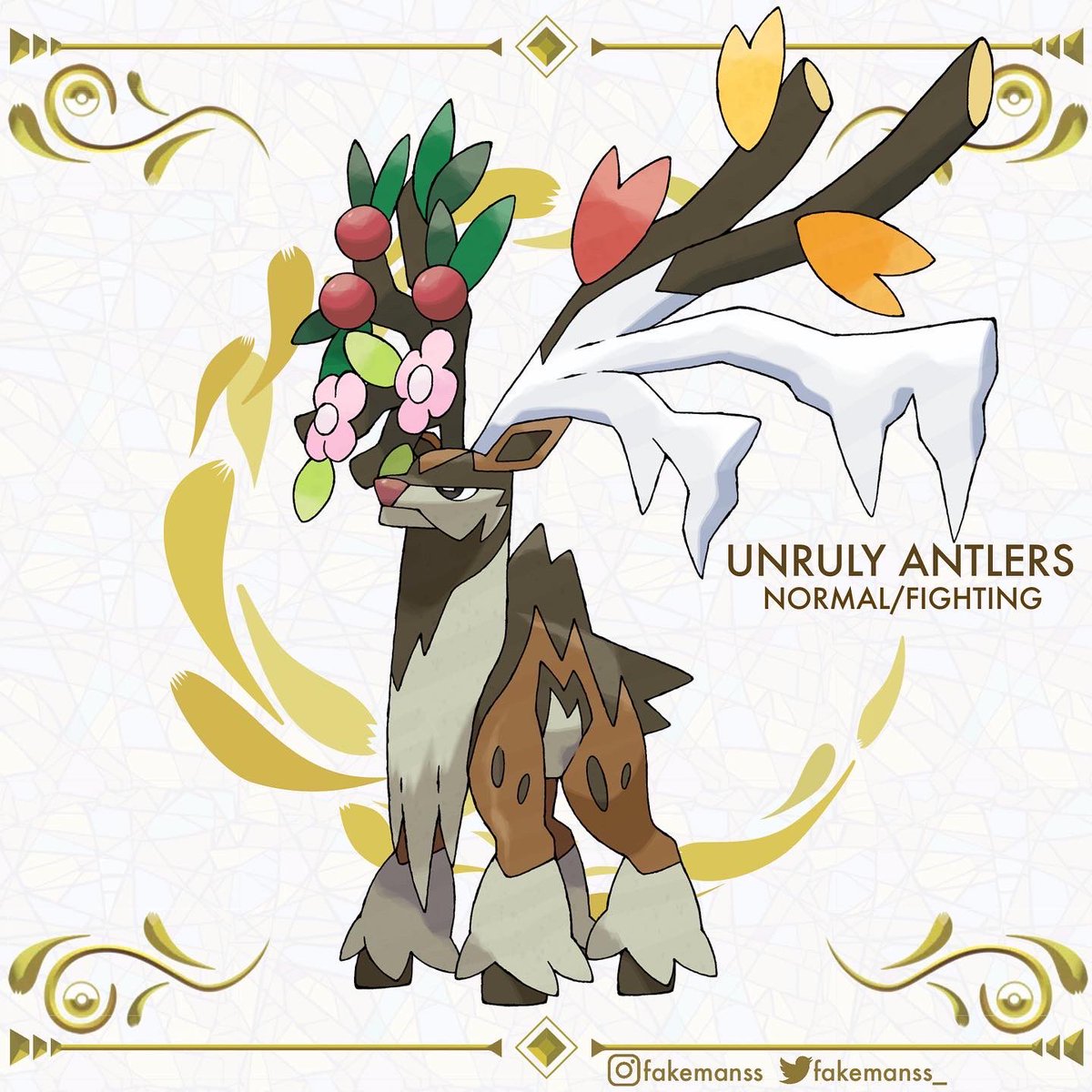 414 on Twitter "RT fakemanss_ Meet Unruly Antlers a Paradox Pokemon