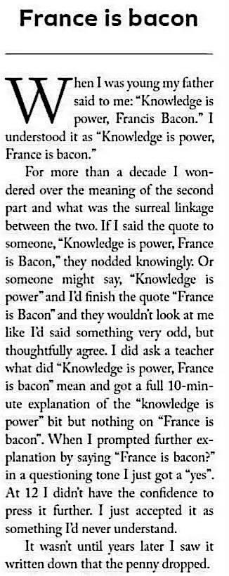 MargueriteScc's tweet photo. Vous vous plaignez de vos réveillons en famille mais sachez que comme chaque année ma grand-mère britannique nous obligés à manger du christmas pudding, ensuite je lui ai raconté l’histoire de France is bacon et elle a répondu sobrement :

« I don’t think that’s funny at all. » https://t.co/46yNisciaz
