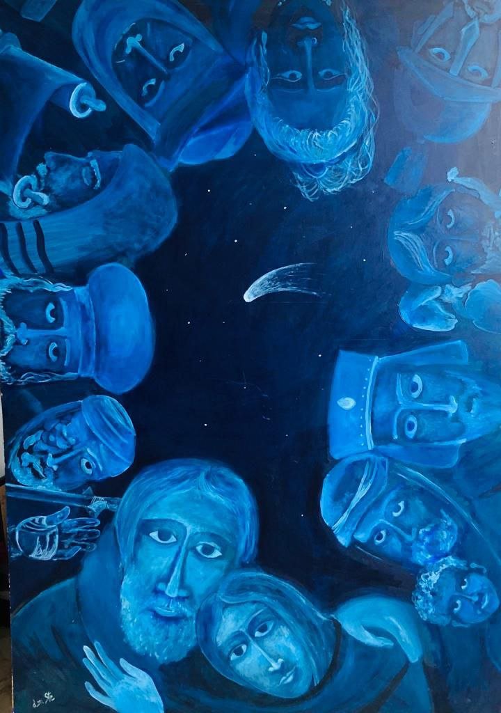 PROSPETTIVA SALVIFICA
Un'amica m'ha condiviso questa insolita icona natalizia, di 1semplicità disarmante ma fortemente simbolica. È il mistero dell’Incarnazione visto dalla prospettiva del Neonato che giace nella mangiatoia. Siamo soliti contemplarlo: arrendiamoci al suo sguardo!