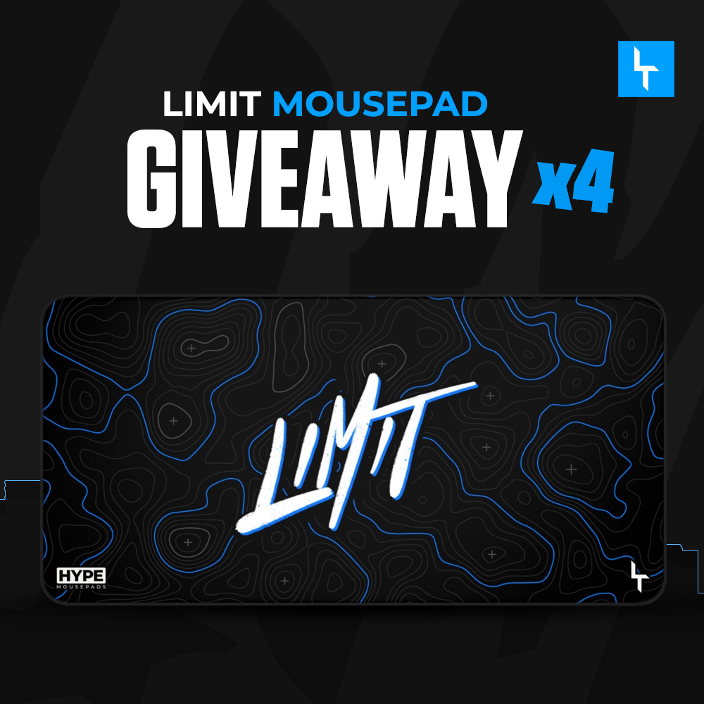 Limit Mousepad Giveaway: 4 winners!⚡️🎄

To enter, RETWEET and follow <a href="/LimitGGs/">Team Limit</a>, <a href="/HypeMousepads/">HypeMousepads 🖱️💨</a> and <a href="/ShopLMT/">Shop Limit</a>