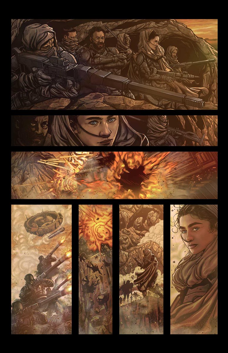 whoiszid's tweet photo. One of life's mysteries has led me to play colouring book with my childhood idol @niezamcomic_ to support MonsterVerse brethren #DrewJohnson in #DUNE: The Official Movie Graphic Novel. Adapted by @LilahSturges and with @sinKEVitch on the cover, it's quite a reality to experience. https://t.co/yxTLMgnGZt