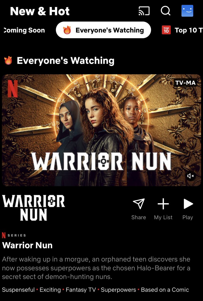 FordyYa's tweet photo. Oh hey would you look at that…#SaveWarriorNun https://t.co/HVzcsrFUaN
