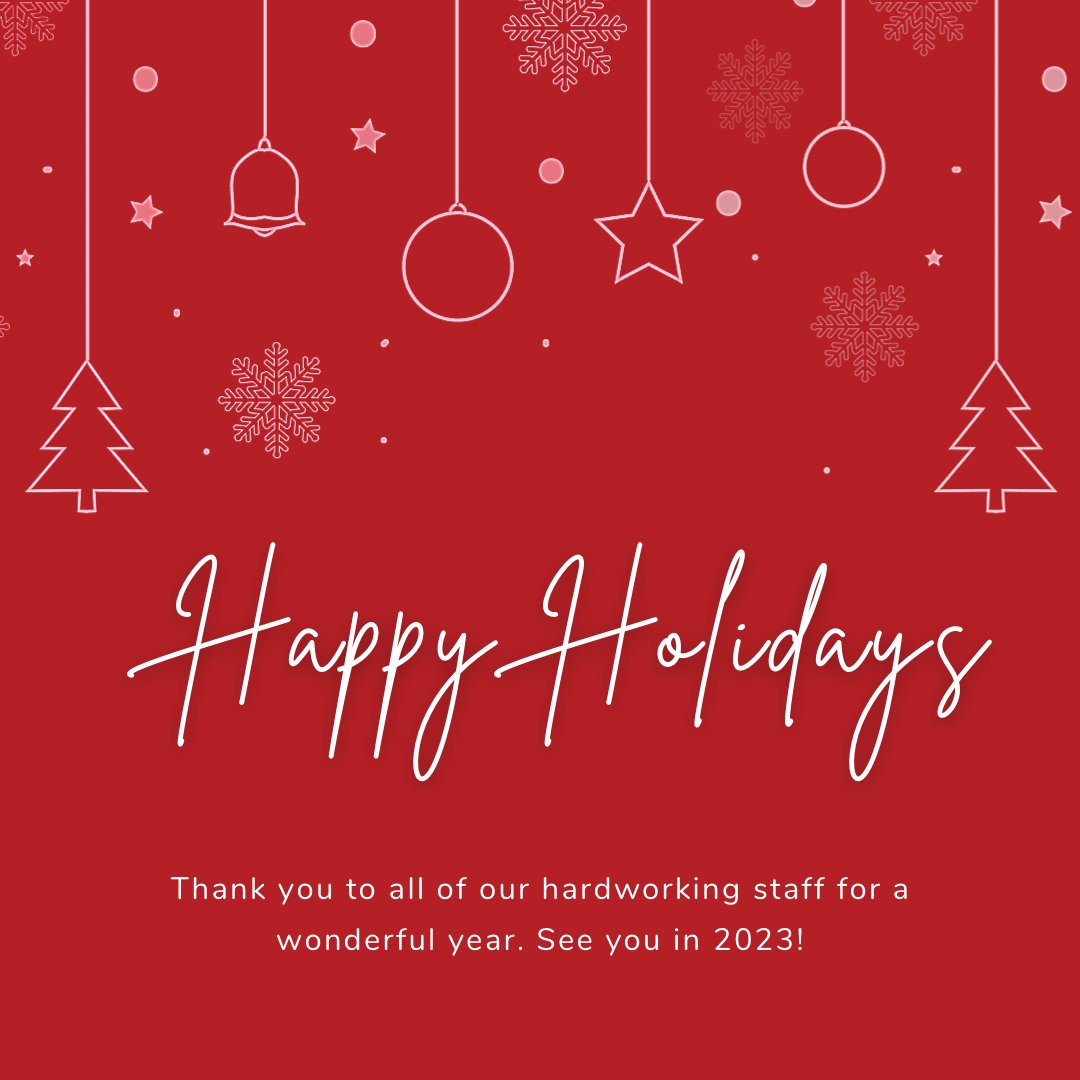 Happy Holidays to all! The TDA team hopes you have a wonderful holiday season surrounded by friends and family 🎄❣️