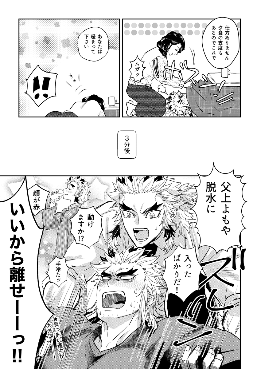 🔥家の冬風景 父上も長男もいつも真面目 