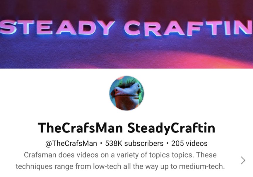 returner00's tweet photo. @MrBeast TheCrafsMan SteadyCraftin is always a good watch https://t.co/svGmpshz2g
