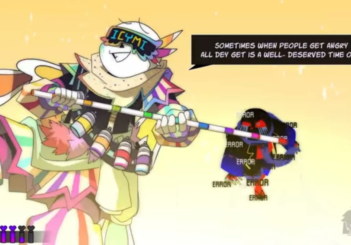 Cryolahx's tweet photo. #underverse screenshot redraw no. 2 
Really want to hop on the #undervirus trend soon 👀 

#underverse07 #freshink #errorsans #xtale #undertale #sans #sansundertale #freshinksans #inksans #freshsans #crosssans https://t.co/8nKkH0b8x5