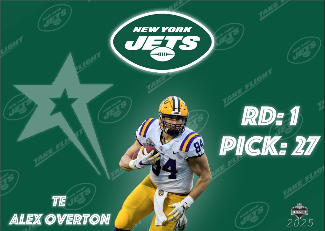 LVRedzone's tweet photo. Welcome TE Alex Overton to the Jets Family. #TakeFlight https://t.co/jOJeYYtggk