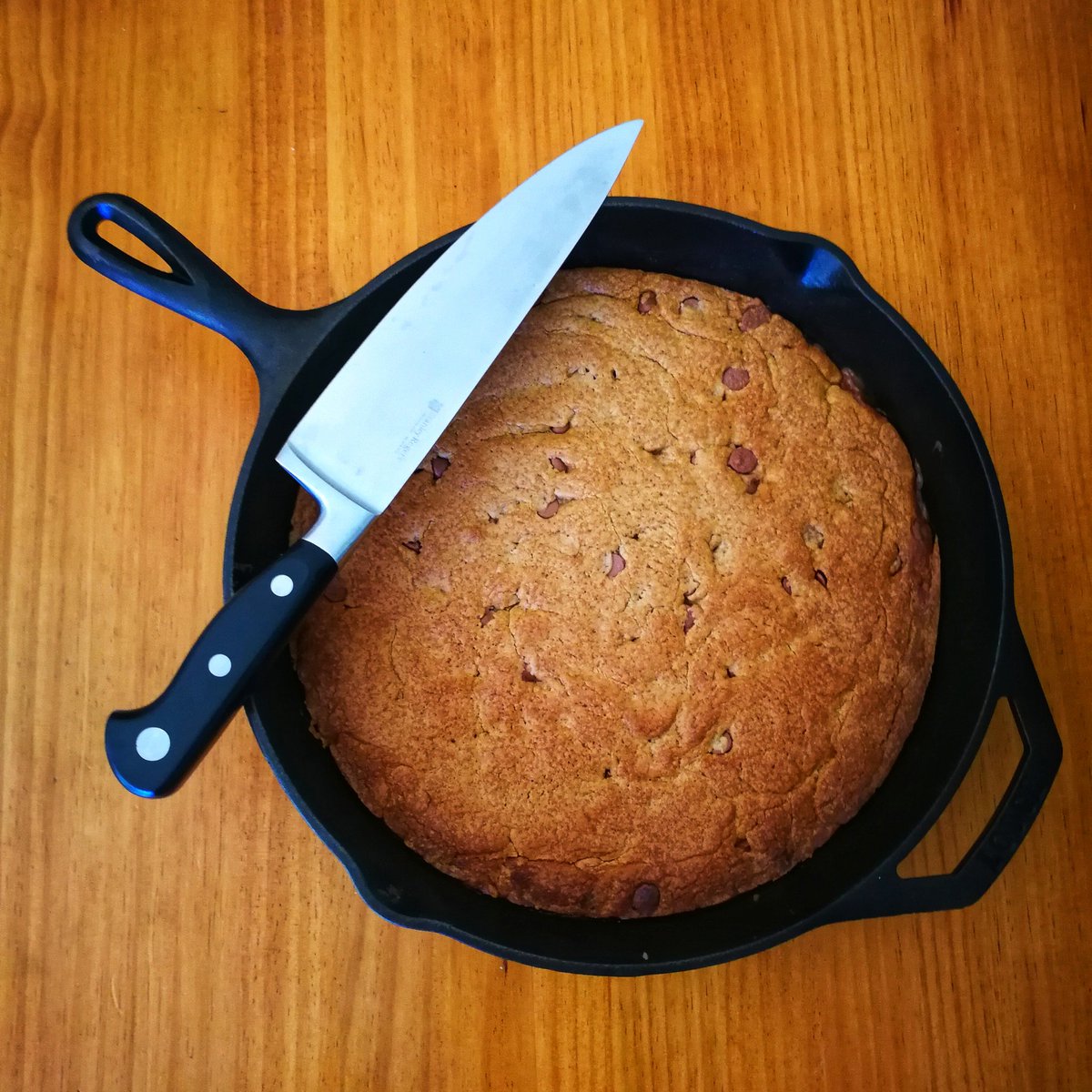 I baked a giant cookie today.