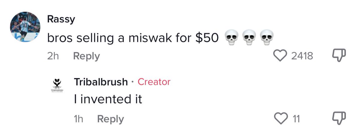 swallaaq's tweet image. guys this company called tribalbrush gentrified the miswak and are selling it for 50 GREAT DOLLARS!!! And on top of that he’s claiming he invented it? You can’t make it up