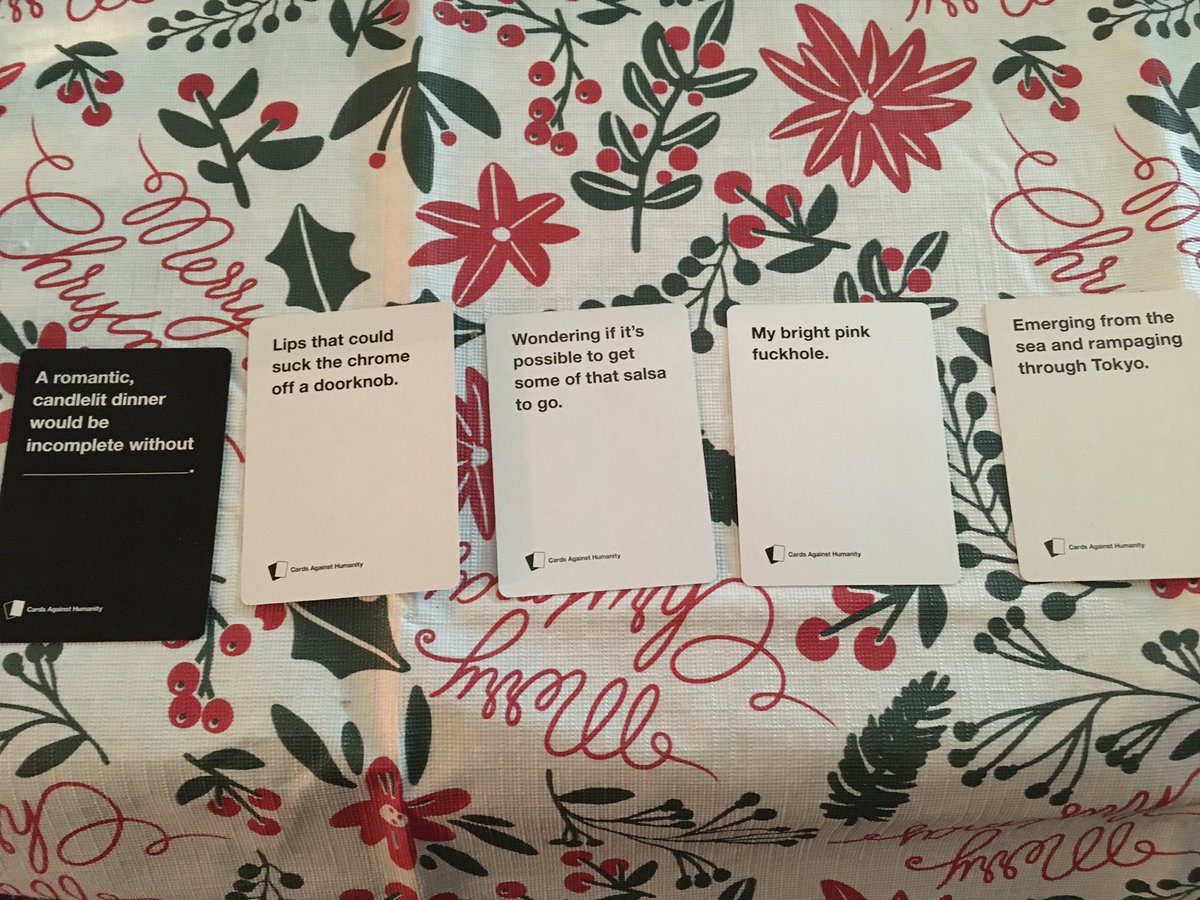 Tim Parise on Twitter "Cards Against Humanity the Christmas dinner edition"