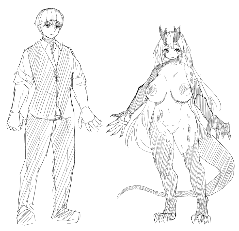 こんな感じのワケあり疲労困憊男が竜娘に全力で甘えるエロ本…… 