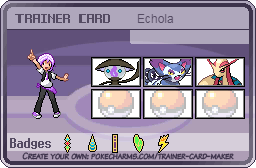 she doesnt have max 6 pokemon or badges because shes shes shes DEAD OBVOISULY!!!!!!!!!