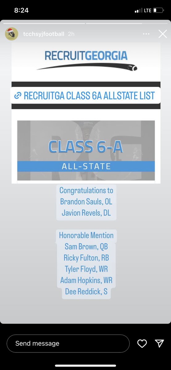 _Sauls_'s tweet photo. Blessed to be a All State 6-A OL🖤 @David_Windon @CoachAtkins_M @CoachJDudley @RecruitGeorgia @tcchsyjfootball https://t.co/bsE3J29UwV