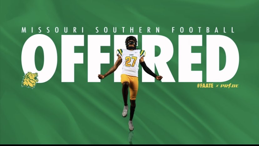 #agtg After a great conversation with <a href="/CoachLinney/">Brandon Linney</a> I am blessed to say I have received an offer from Missouri Southern State University. #FAATE