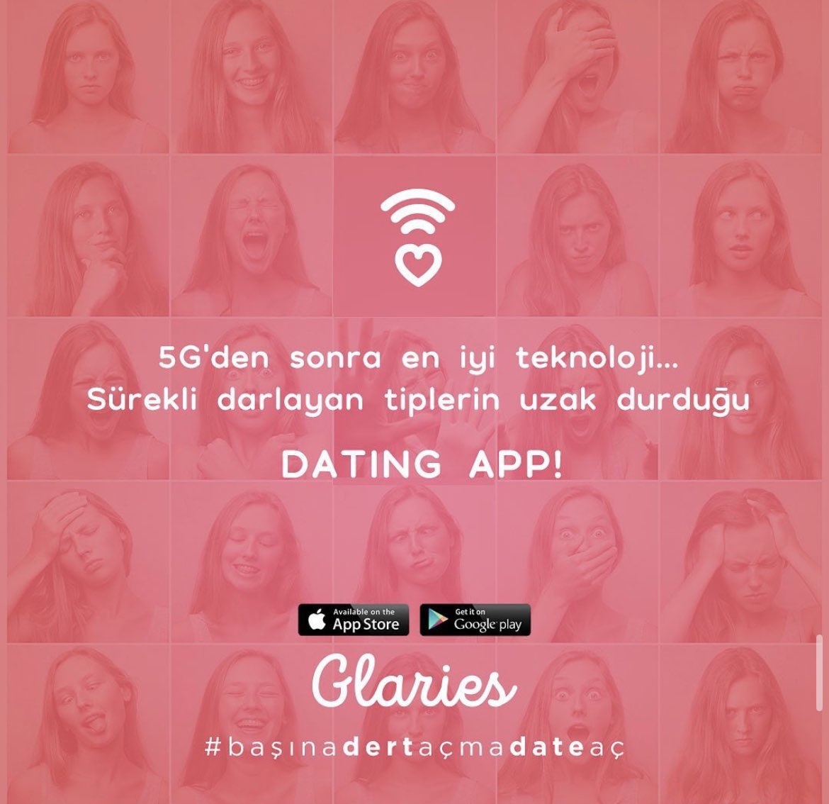 GlariesTurkiye's tweet photo. Her dakika gelen mesajlardan ve bildirimlerden yılmış koca yüreklileri görebilir miyim? 🤯 ✋🏻

Sürekli darlayan tiplerin olmadığı yalnızca sen date açtığında başvuru yapılabildiği tek dating app artık cebinde…😎 

#glaries #glariestürkiye #datingapp #başınadertaçmadateaç #date https://t.co/YZaACI9gzD