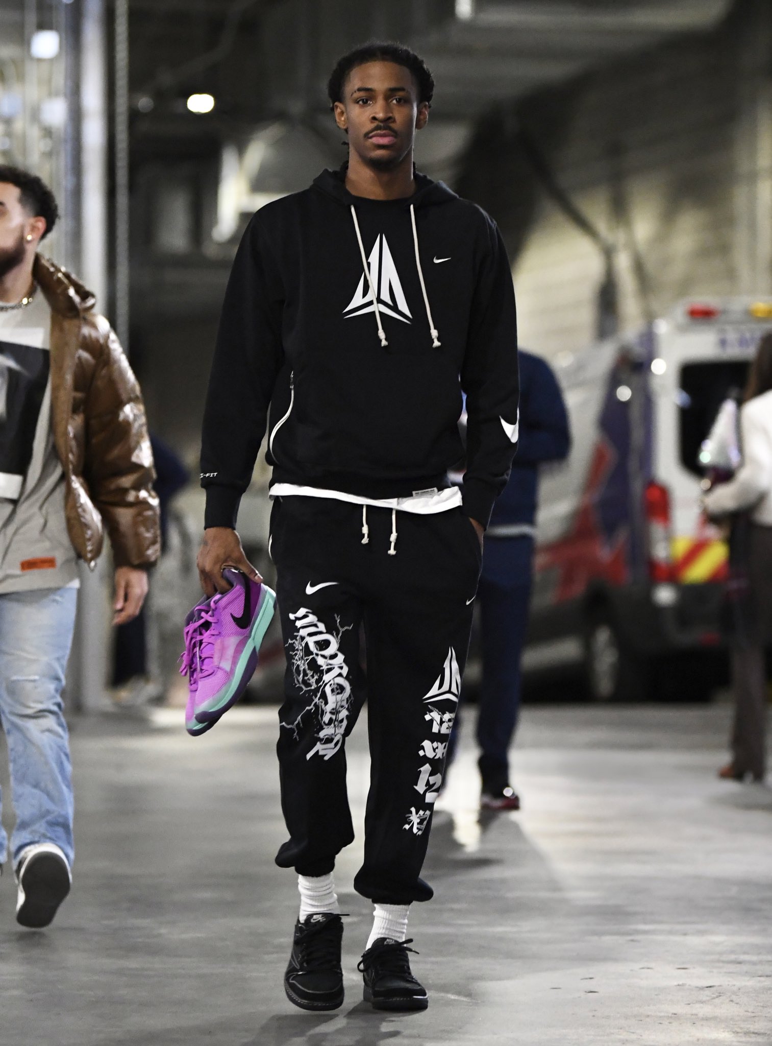 Ja Morant: Blue Hoodie And Pink Sneakers - Iconic Celebrity Outfits