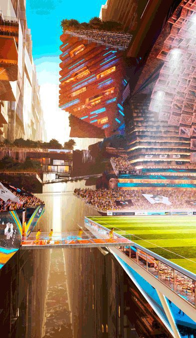 Nawaf__oga2034's tweet photo. صور لملعب ذا لاين في مدينة نيوم التي ستكون ضمن ملعب السعودية لكأس العالم 2030 بنسبة كبيره. https://t.co/6kvYW2wc3r