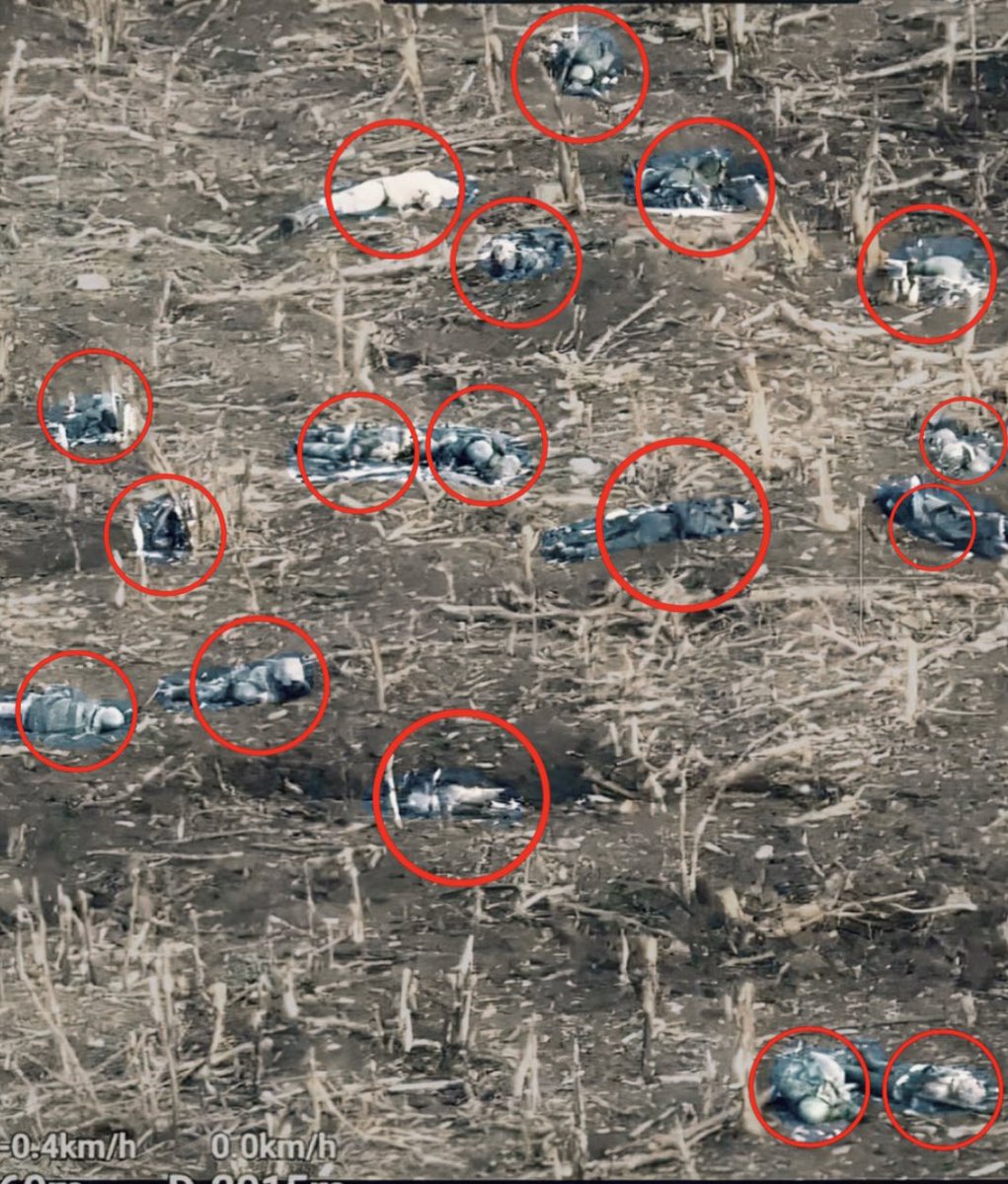 Drone photo shows 17 Russian Soldiers killed in Bakhmut 🇺🇦