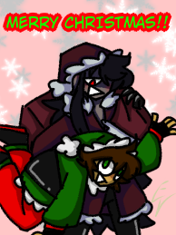 AdamAppleTMC's tweet photo. MERRY CHRISTMAS!!!
STEVEN IS SANTA THIS YEAR!!
BEA'S IS ALSO SANTA'S HELPER!!
⛄❄🎀🎄🎄🎀❄⛄
#strangledsteven #strangledred #MerryChristmas #MerryChristmas2022 #pokepastaoc #pokepasta #pokemon https://t.co/h6tyPFzVdM