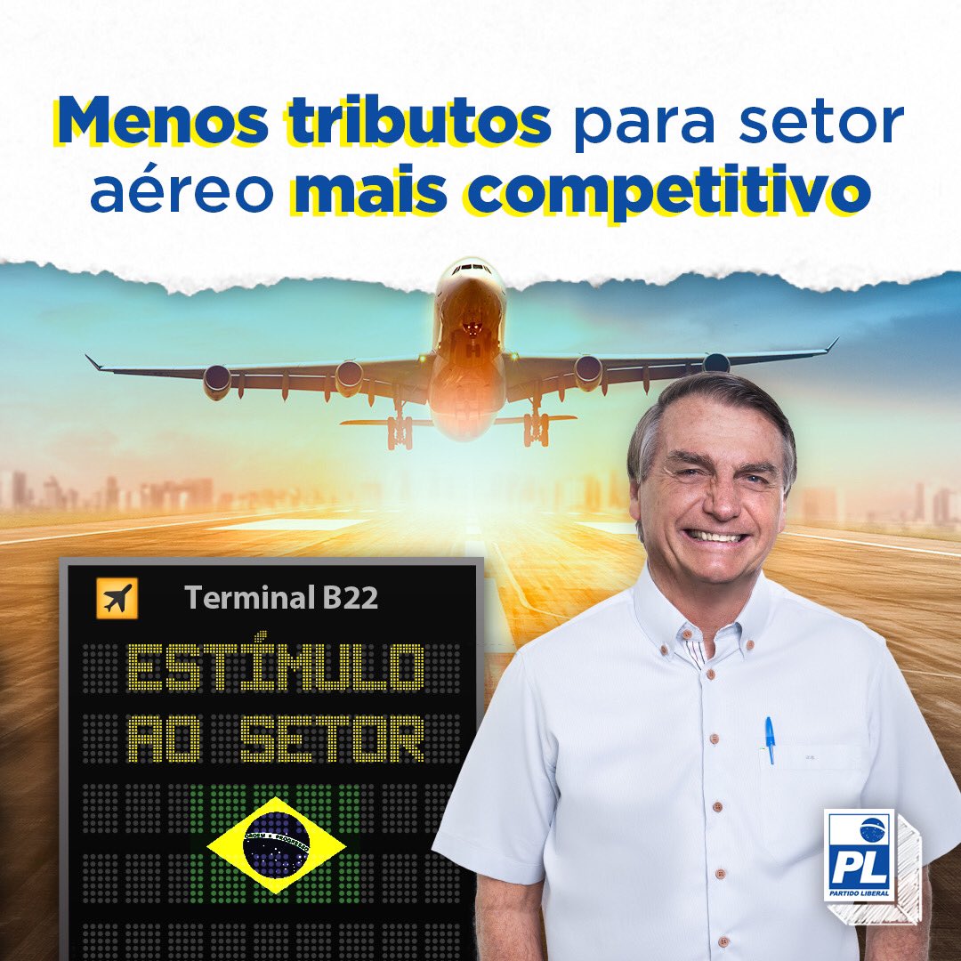 Mais empregos e crescimento para o país. Essas são as prioridades do Governo Bolsonaro. A nova medida, que vai zerar os tributos do PIS e da Cofins sobre as receitas da atividade de transporte aéreo durante o período de 1º de janeiro de 2023 a 31 de dezembro de 2026.