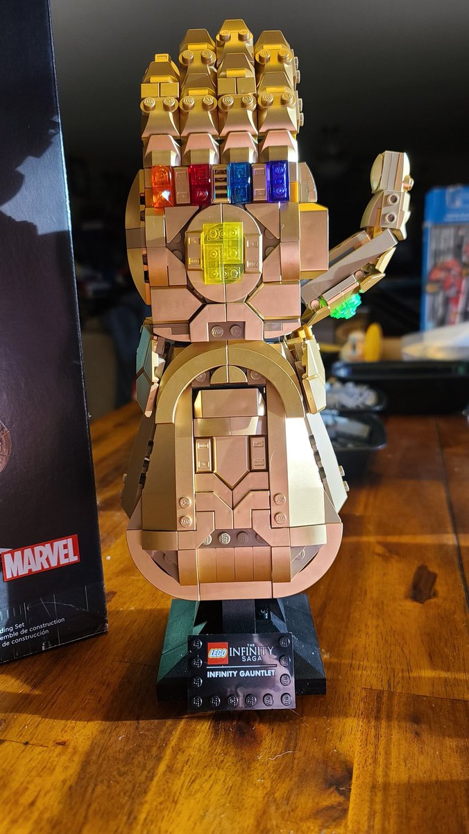 PDubsArcadeLoft's tweet photo. LEGO Thanos Infinity Gauntlet! 

#Lego #Legos #Thanos #InfinityGauntlet #InfinityGems #InfinityStones #Marvel #Avengers #EndGame #TheAvengers #TheInfinitySaga https://t.co/08h3p6IMse