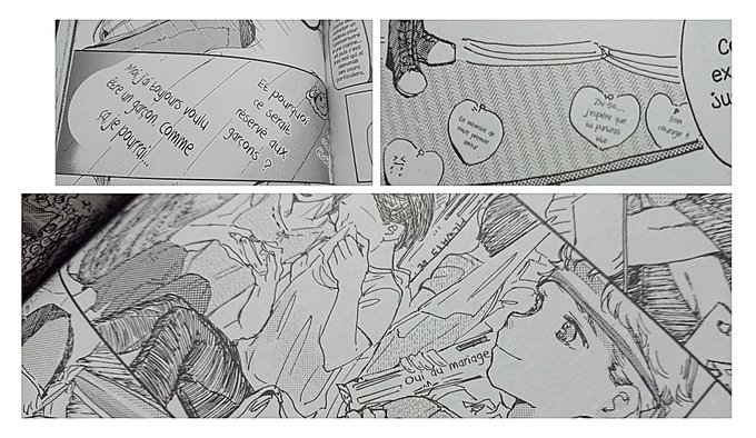 特にすごいと思ったのは背景に何となしに書いた小さな文字でもちゃんと翻訳されてて感心した🙏

Je suis particulièrement reconnaissant que le petit texte écrit en arrière-plan ait été traduit. Merci à Nazca Éditions pour la réalisation de l'édition française! 