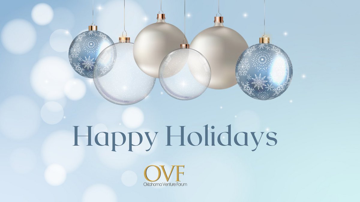 OkVentureForum's tweet image. May your holiday season fill your home with joy, your heart with love and your life with laughter.  

Happy Holidays from OVF.  

#OVF #OklahomaVentureForum #VentureInvestment #Entrepreneurs #Founders #Incubators #SmallBusiness