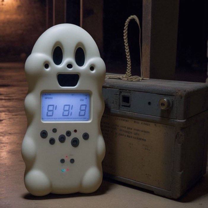 JosephB4U2C's tweet photo. Midjourney didn’t quite understand what I was asking for but the results were so cute I just kept going. #midjourney #ghosthuntingequipment #emfmeter #ghostradio #spiritbox #infraredrhermometer https://t.co/ADEYiPGrxS