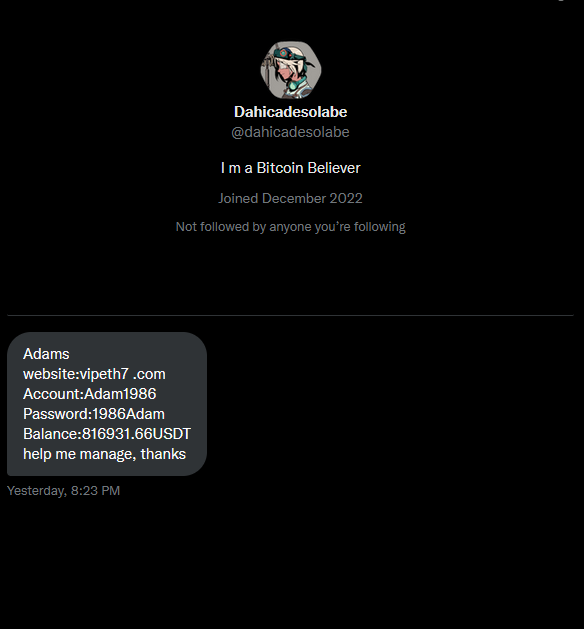 Be careful if you receive this kind of message. I don't know exactly how they do it, but I think that by trying to log in to the site, they get personal information about the victim. I know that it can seem useless this kind of prevention but be careful anyway! 

Thanks a lot :)