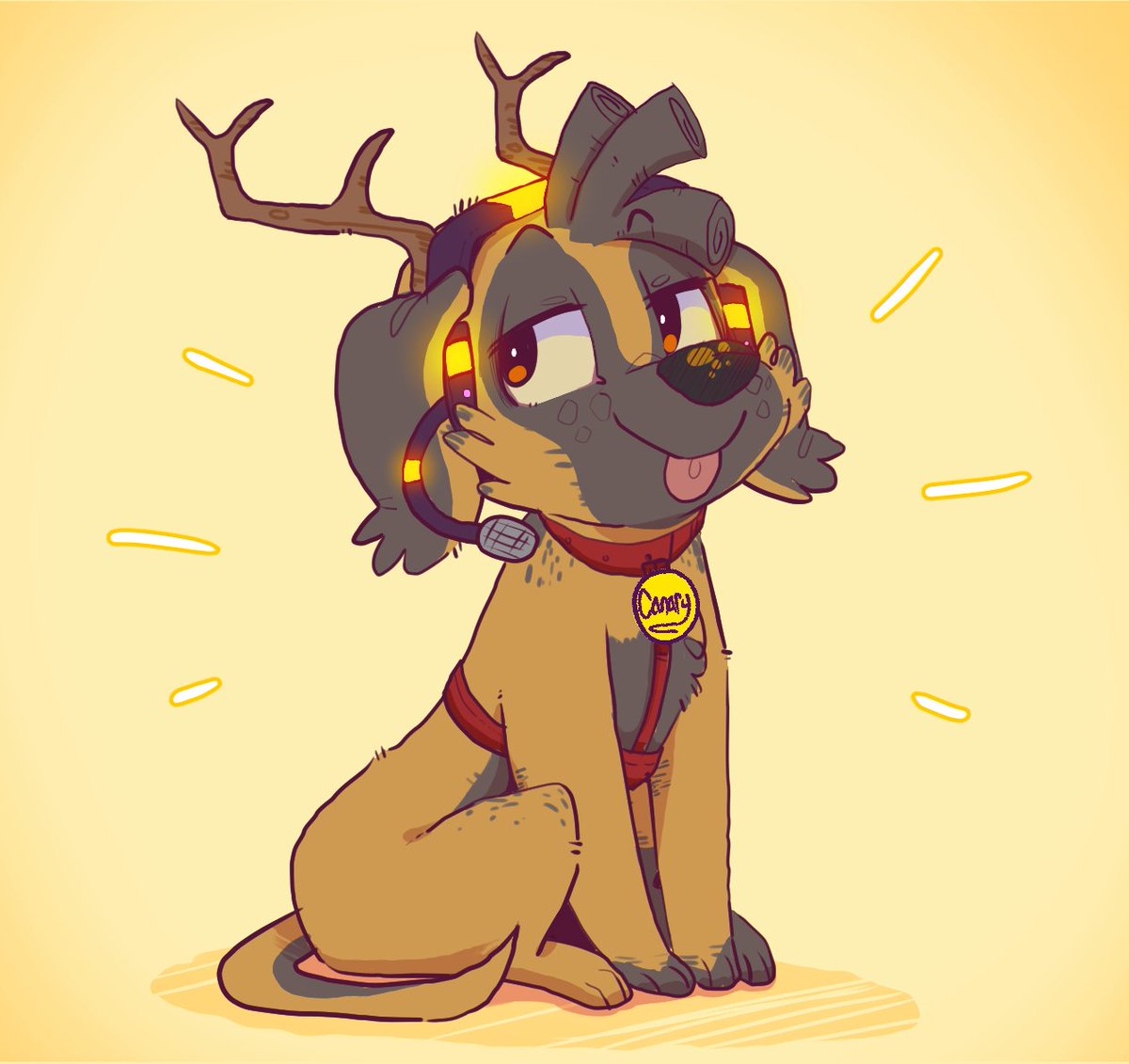 CanaryPrimaryOP's tweet photo. hey, Canary here! 

i hope you guys had a fun christmas / holiday / CBT session 😄here's a pic of me cosplaying as a reindeer, as is my want. https://t.co/f17rrkc5JM