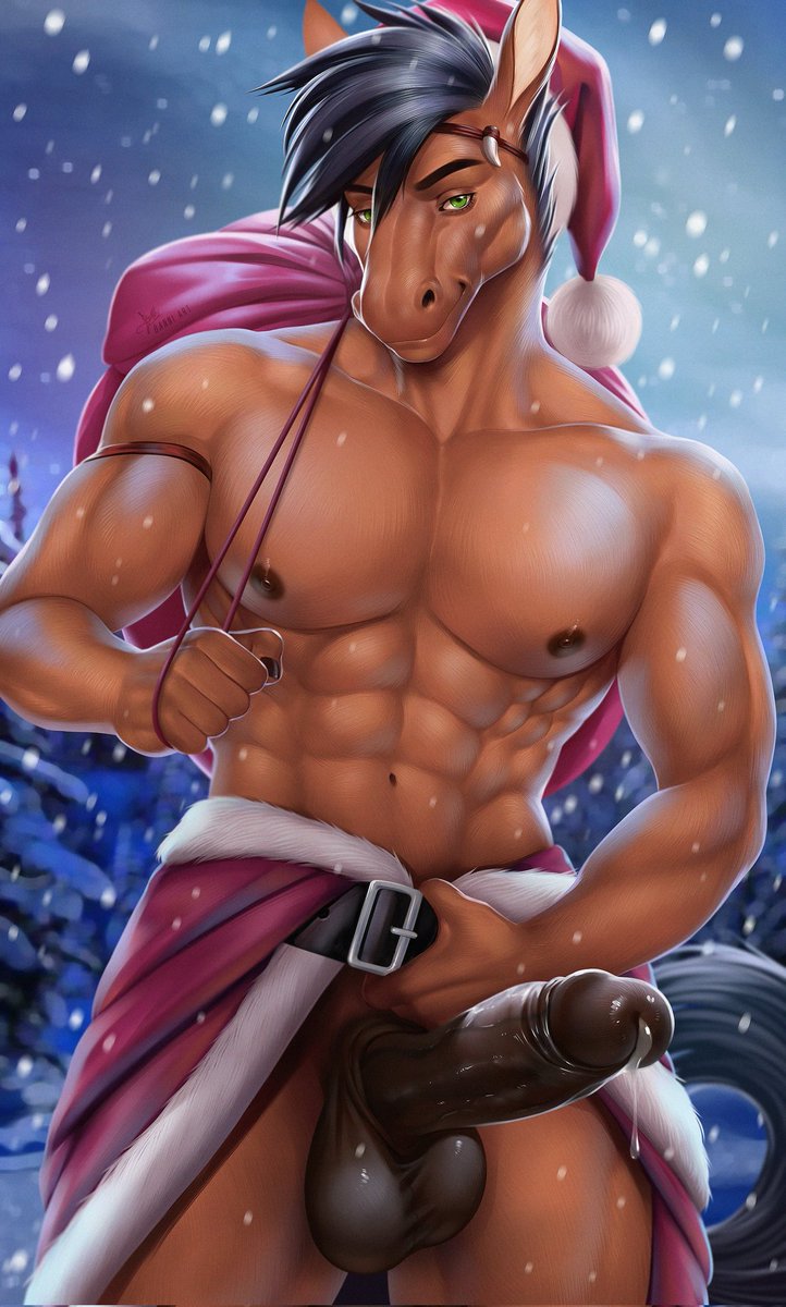 Daddy14inch's tweet photo. "Won't you ride my sleigh tonight?" 

🎨: Banni art

💙 | 🔄 https://t.co/HHAthmQo0j