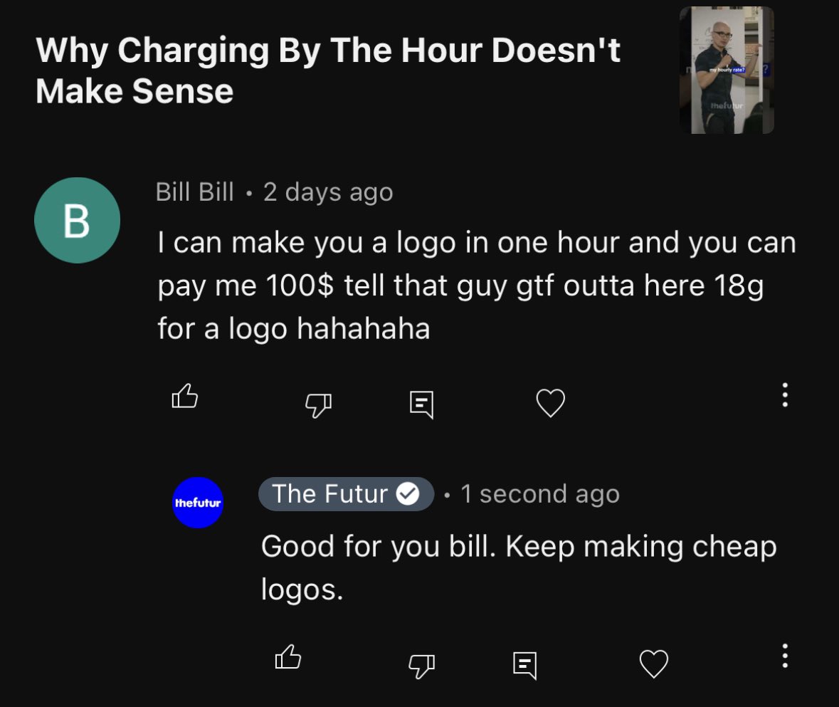 Designers aren’t being killed by cheap clients. They’re being killed by other designers with a poor mindset that think a win looks like this. I get it. People need to eat. But the smugness of the “race to the bottom” mindset is disturbing. Or, is it just me?