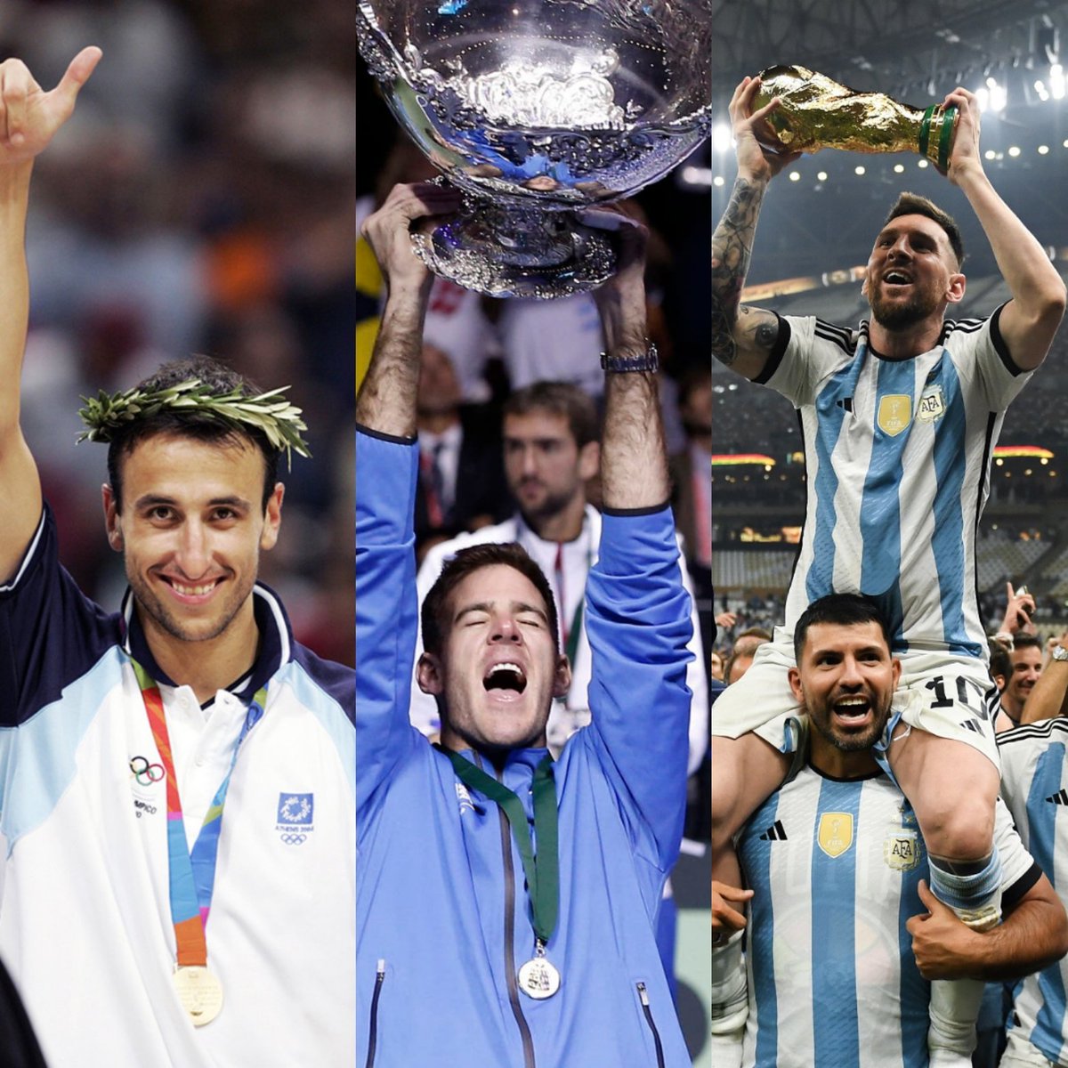 Son conscientes de que en los últimos
 1️⃣8️⃣ años Argentina🇦🇷 ganó el trofeo más valioso de selecciones en fútbol, tenis y basquet?

🏀JJOO 2004
🎾Copa Davis 2016
⚽Mundial 2022

NINGÚN otro país consiguió los TRES títulos 🤯

TODOS de consiguieron después de finales perdidas.