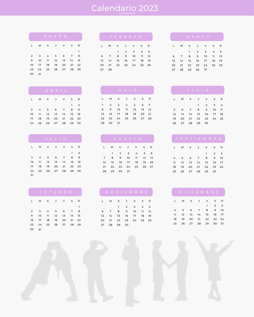 #BTS CALENDARIO 2023 ✦