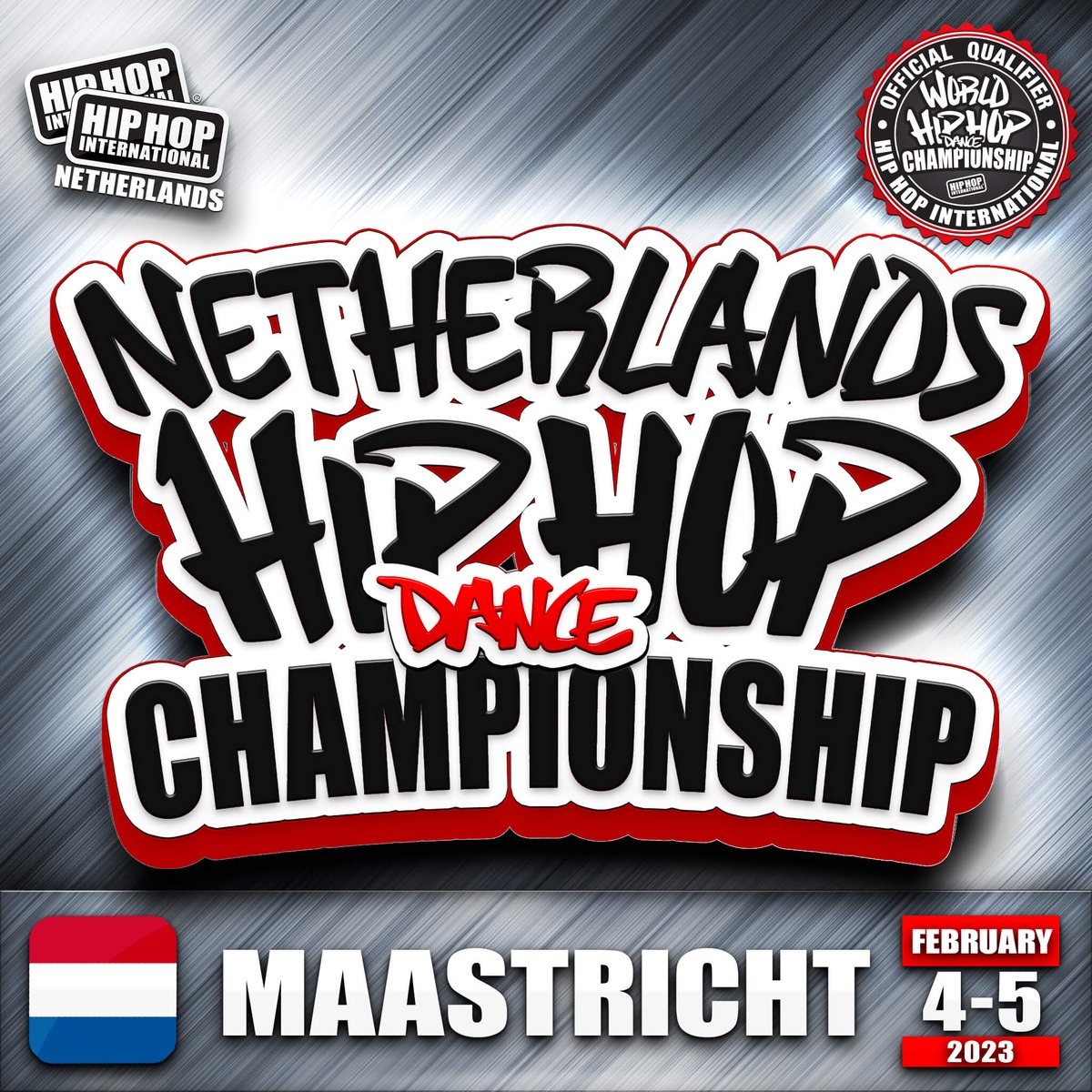 OfficialHHI's tweet photo. 🚨2023 Netherlands Hip Hop Dance Championship.
February 4-5, 2023 | Maastricht
Let's GO!!

#HHI #HHI2023 #GoForGold2023
#Worlds #Worlds2023 #HHINetherlands https://t.co/05W4KS8cCG